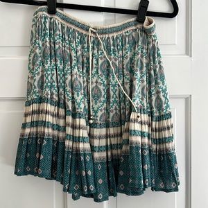 Spell & the Gypsy Collective Oracle boho mini skirt in sage